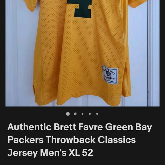 NFL jersey throwback classic #4 Brett favre Green Bay Packers XL men's - Picture 6 of 6